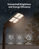 Perfect for parking lots and street lighting, it’s built to endure harsh weather conditions and offer dependable service.