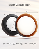 Sunco Skylen Flush Mount Ceiling Light is 12.4 inches wide and 3.2 inches deep. 