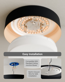 Sunco Skylen Flush Mount Ceiling Light is easy to install and is compatible with standard ceiling junction boxes.