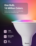 Voice Control. Use your voice to control the lights with your Sunco PAR38 LED Smart Bulb. No hub required for control. However, voice control works with Alexa and Google Assistant in coordination with the Smart Life App and your smart device. Image shows kids in a tent at home with Sunco PAR38 LEDs in the backyard lighting and security light fixtures for nighttime illumination. Voice Control is ideal for when your hands are full like this woman carrying snacks outside.