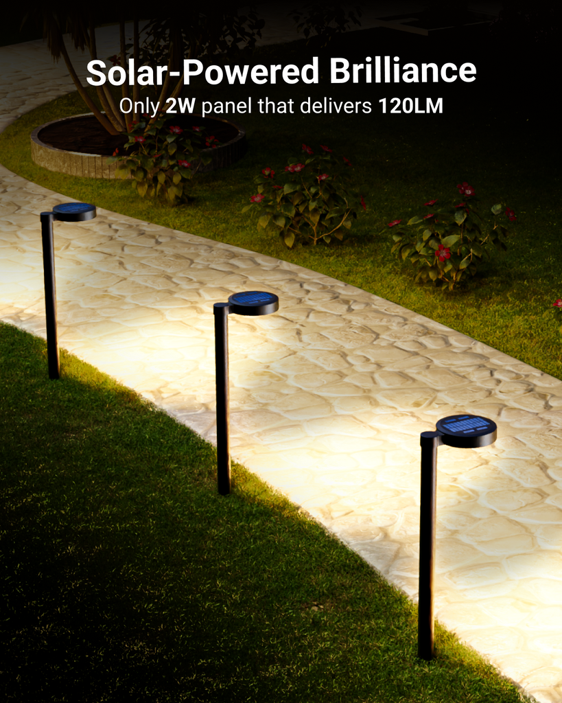 Led Solar Garden Pathway Light Dusk To Dawn Selectable Cct 120 Lume Sunco Lighting 3489