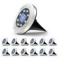 Solar LED Path Lights, Round, Dusk To Dawn Photocell