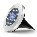 Sunco Lighting LED Round Solar Path Landscape Outdoor Light Front Top View Image
