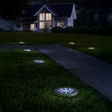 Sunco Lighting LED Round Solar Path Landscape Outdoor Light Sideview Image