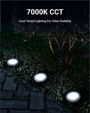 Sunco Lighting Round LED Solar Path Light Safety Quality Certified CE RoHS Certificates 1 Year Warranty 