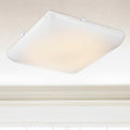 Square LED Puff Ceiling Light, Cloud, White, Surface Mount, 120-277V, 3200 Lumens