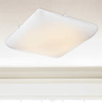 Square LED Puff Ceiling Light, Cloud, White, Surface Mount, 120-277V, 3200 Lumens