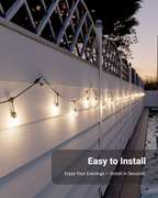 Installs in seconds so you can enjoy your evening without hassle.