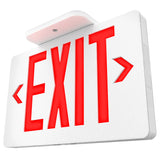 This Sunco LED Exit Sign offers 6-inch tall, red letters with a ¾-inch stroke. The letters are visible from up to 100 feet away. This damp rated sign for indoor use includes a backup battery that turns on the LED to illuminate the way to safety during an emergency or power outage. Use the plastic knockouts as directional arrows to point to an exit. The arrows and visible lettering help your customers, visitors, employees, clients, and first responders quickly locate the exits in a blackout. 
