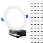 Recessed LED Lighting, 6 Inch, Slim, Wafer Thin, Smooth Trim, 850 Lumens