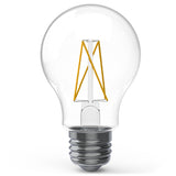 The A19 LED Filament Bulb with Dusk to Dawn from Sunco Lighting is waterproof and wet rated for exterior use. The housing is features dust-tight construction to be reliable in just about any weather. It’s a great outdoor lighting solution. The glass housing shows off the LED filament inside for the retro look you want in a backyard, patio, wall sconce, restaurant or bar pendant lamp, or any exposed fixture where the included D2D sensor can detect light levels to automatically turn on/off.