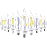 CA11 LED Candelabra Bulb, Dusk to Dawn Photocell, Filament, 500 Lumens