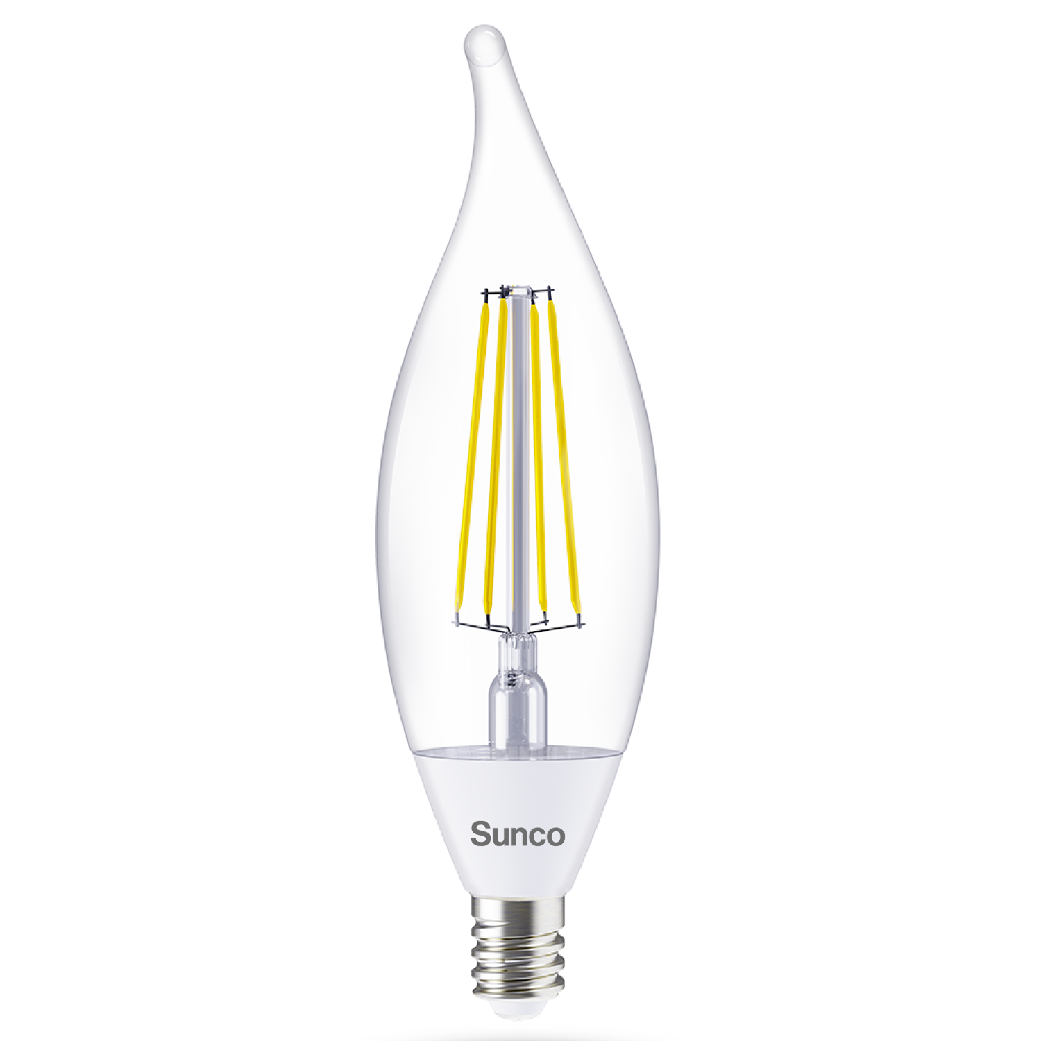 CA11 LED Candelabra Bulb, Dusk to Dawn Photocell, Filament, 500 Lumens