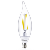 CA11 LED Candelabra Bulb, Dusk to Dawn Photocell, Filament, 500 Lumens