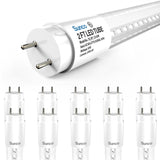 T8 LED Tube, 2ft, Clear Glass, Bypass, Type B, 10W, Single/Double Ended, 1200 Lumens