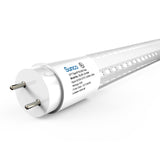 T8 LED Tube, 2ft, Clear Glass, Bypass, Type B, 10W, Single/Double Ended, 1200 Lumens