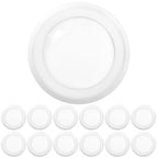  Large hero 5"/6" white LED disk light; eleven smaller duplicates arranged along the bottom, highlighting a 12-pack layout.