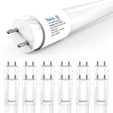 T8 LED Tube, 2ft, Frosted Glass, Bypass, Type B, 10W, Single/Double Ended, 1200 Lumens