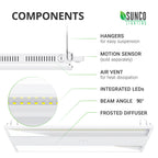 LED Linear High Bay, 2ft, 110W, 14850 Lumens