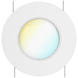 Recessed LED Retrofit Lighting, 5/6 Inch, Gimbal, 800 Lumens (Off White Trim)