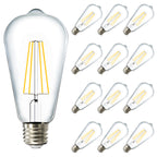 ST64 LED Bulb, Filament, Dusk to Dawn Photocell, 800 Lumens