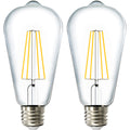 ST64 LED Bulb, Filament, Dusk to Dawn Photocell, 800 Lumens