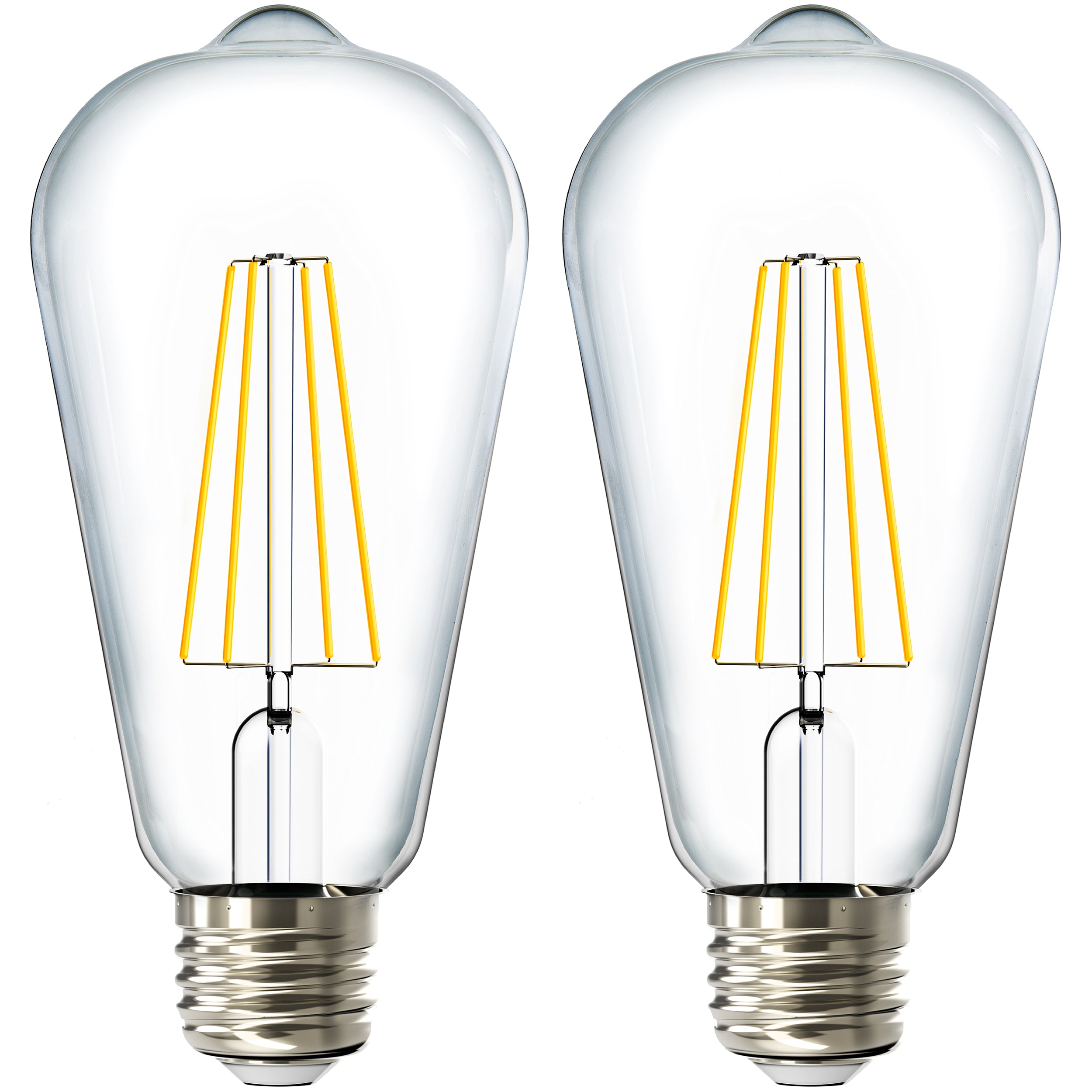 ST64 LED Bulb, Filament, Dusk to Dawn Photocell, 800 Lumens