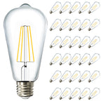 ST64 LED Bulb, Filament, Dusk to Dawn Photocell, 800 Lumens