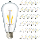 ST64 LED Bulb, Filament, Dusk to Dawn Photocell, 800 Lumens