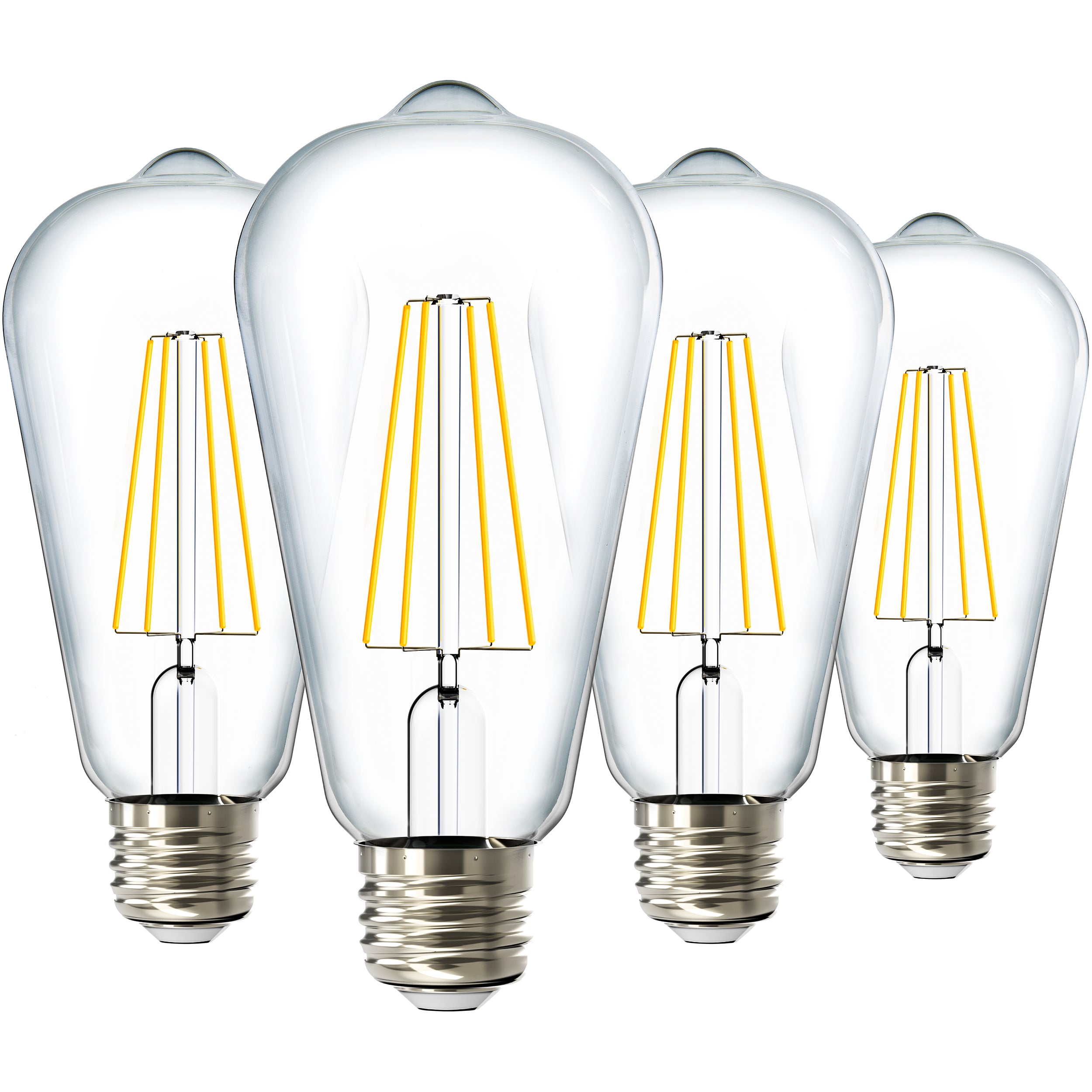ST64 LED Bulb, Filament, Dusk to Dawn Photocell, 800 Lumens