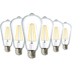 ST64 LED Bulb, Filament, Dusk to Dawn Photocell, 800 Lumens