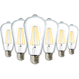 ST64 LED Bulb, Filament, Dusk to Dawn Photocell, 800 Lumens