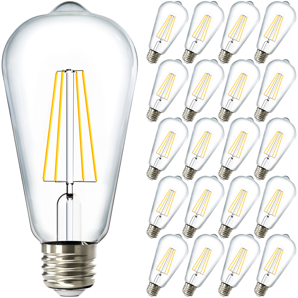 ST64 LED Bulb, Filament, 800 Lumens