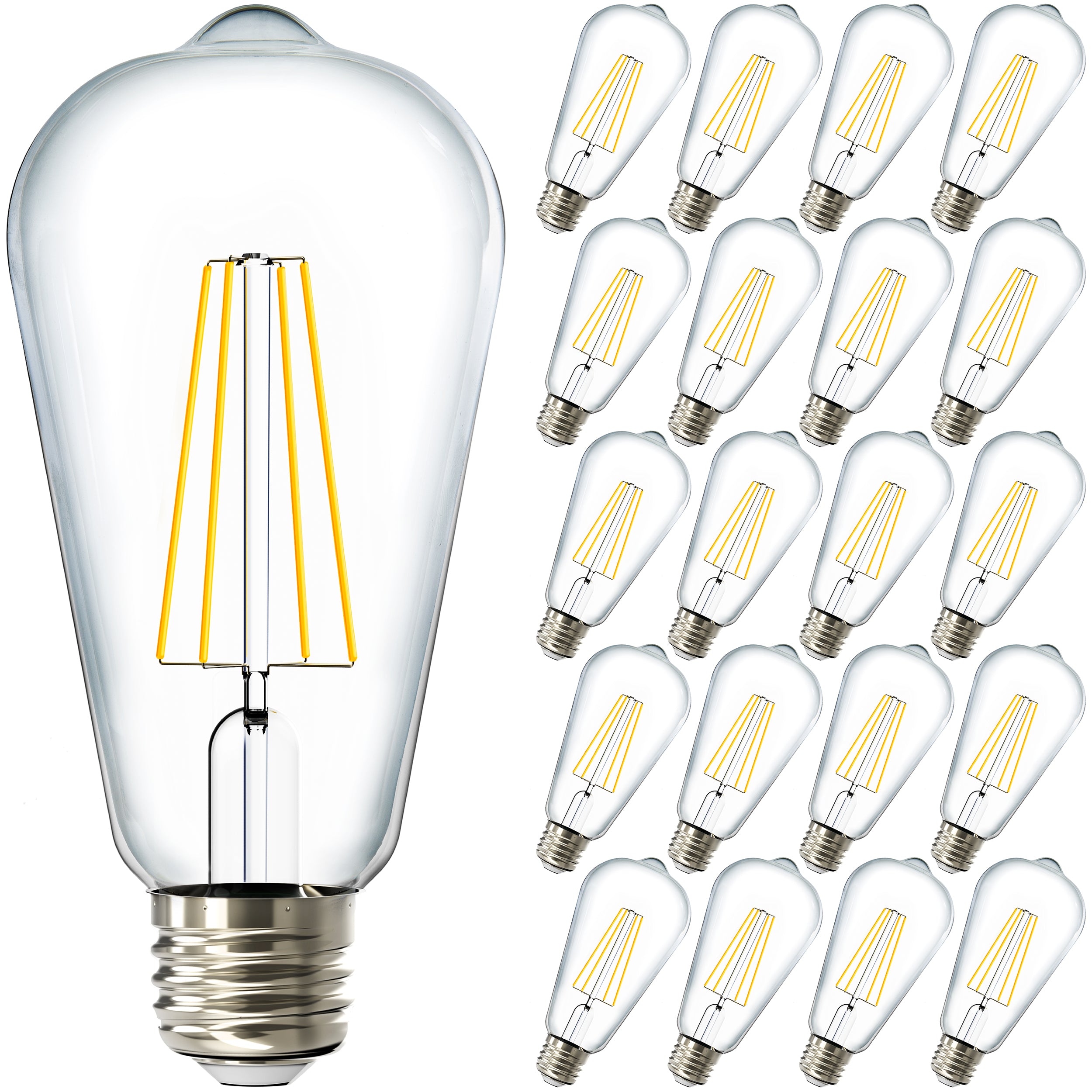 ST64 LED Bulb, Filament, 800 Lumens