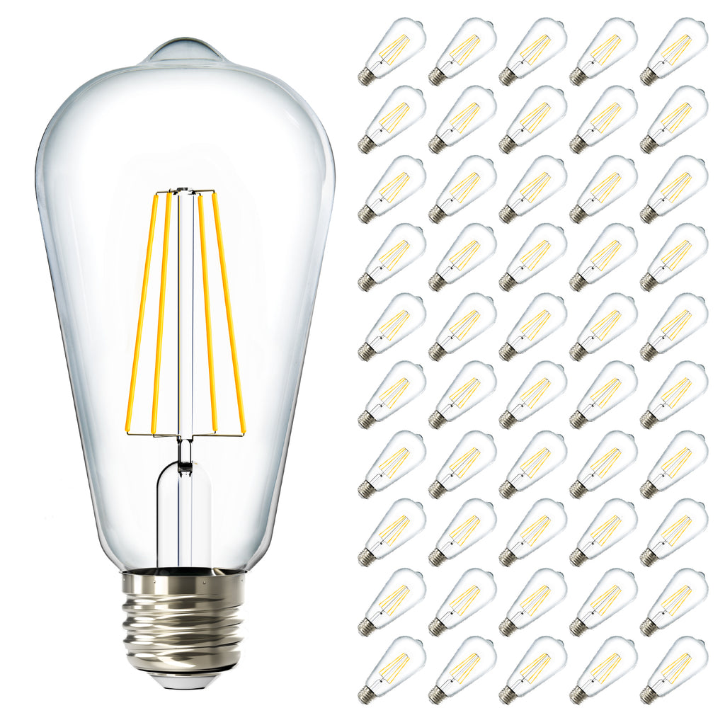 ST64 LED Bulb, Filament, 800 Lumens
