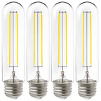 T10 LED Tubular Bulb, Dusk to Dawn Photocell, Filament, 450 Lumens
