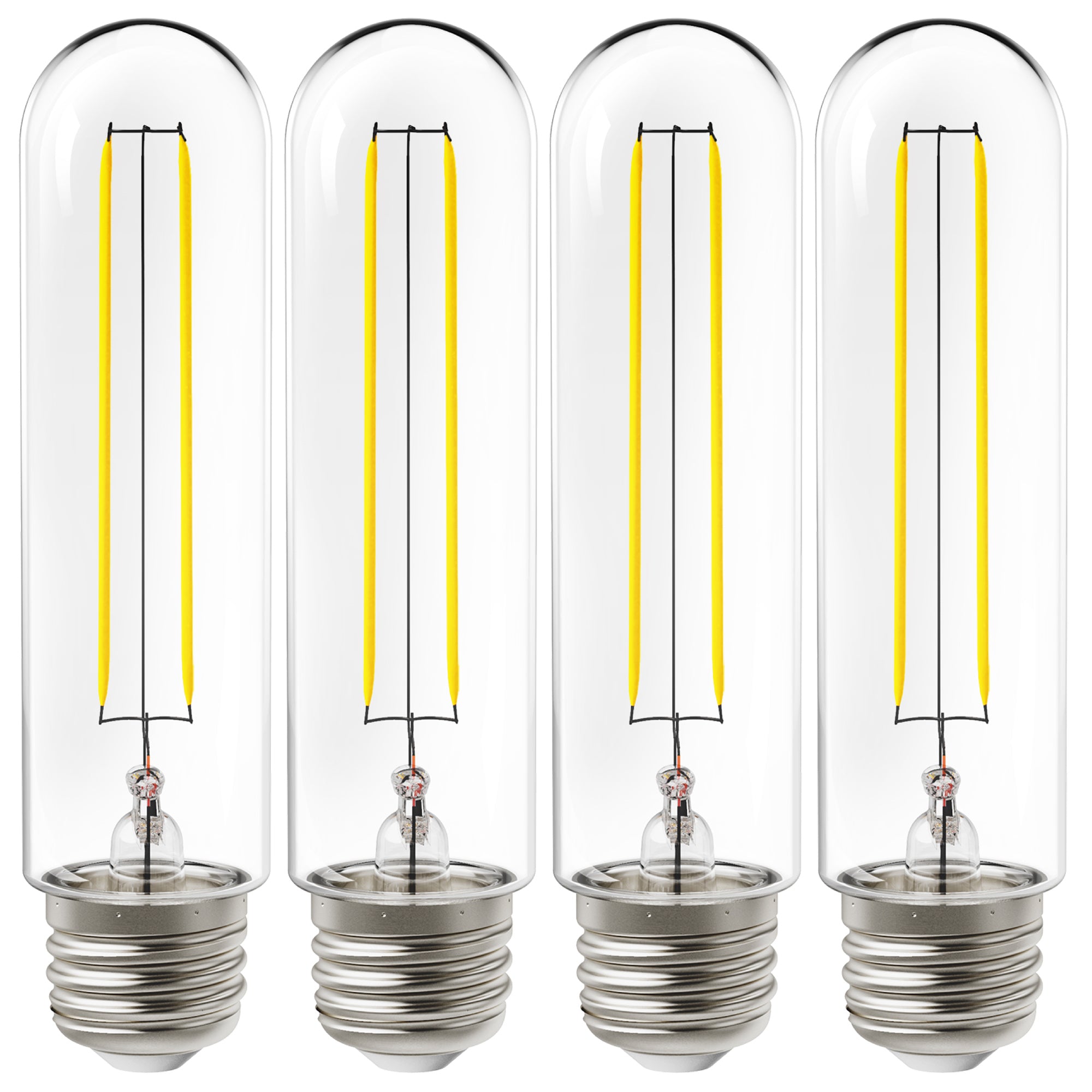 T10 LED Tubular Bulb, Dusk to Dawn Photocell, Filament, 450 Lumens