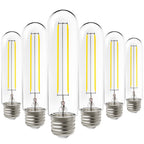 T10 LED Tubular Bulb, Dusk to Dawn Photocell, Filament, 450 Lumens
