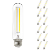 T10 LED Tubular Bulb, Dusk to Dawn Photocell, Filament, 450 Lumens