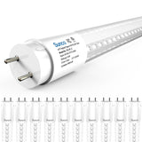 T8 LED Tube, 2ft, Clear Glass, Bypass, Type B, 10W, Single/Double Ended, 1200 Lumens