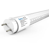 T8 LED Tube, 4ft, Clear, Plug & Play, Hybrid Type A+B, Single/Double Ended, 20W, 2400 Lumens