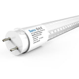 T8 LED Tube, 4ft, Clear, Bypass, Type B, 18W, Single/Double Ended, 2200 Lumens