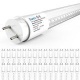 T8 LED Tube, 4ft, Clear, Bypass, Type B, 15W, Single/Double Ended, 1800 Lumens