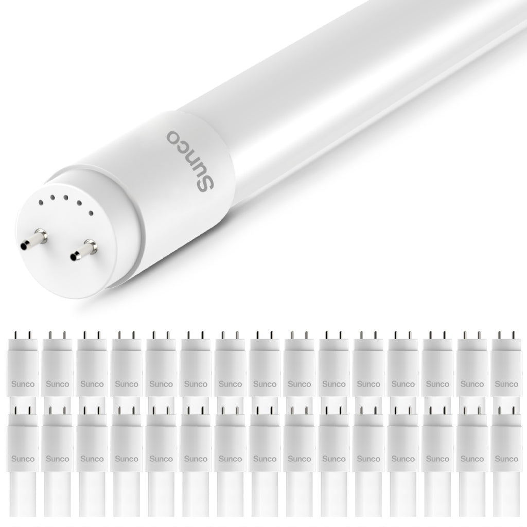 T8 LED Tube, 4ft, Frosted, Bypass, Type B, 18W, Single/Double Ended, 2200 Lumens
