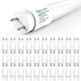 T8 LED Tube, 4ft, Frosted, Plug & Play, Hybrid Type A+B, Single/Double Ended, 20W, 2400 Lumens