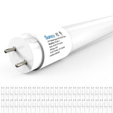 T8 LED Tube, 4ft, Frosted, Plug & Play, Hybrid Type A+B, Single/Double Ended, 20W, 2400 Lumens