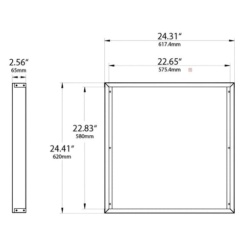 2x2 Surface Mount Kit for LED Panel