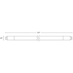 T5 LED Tube, 2ft, Frosted, Bypass, Type B, 12W, Single/Double Ended, Selectable CCT, 1600 Lumens