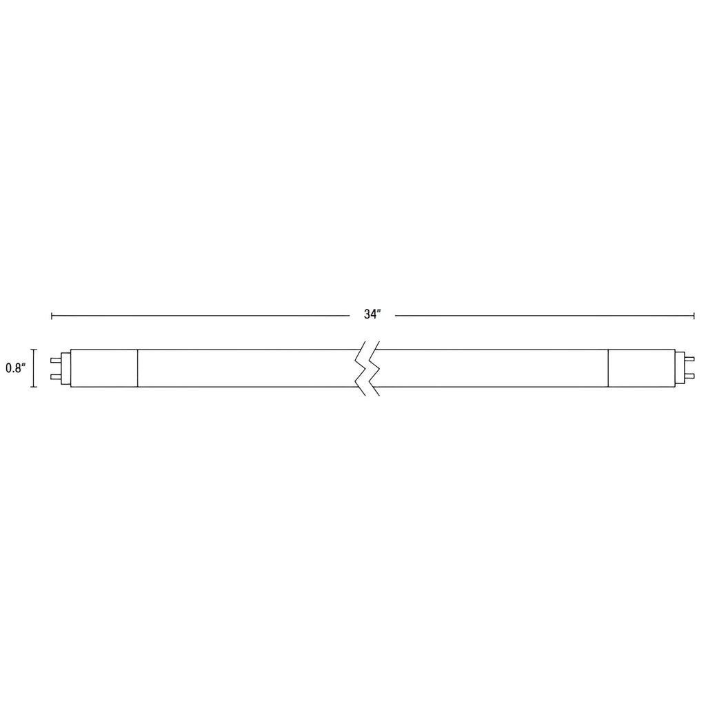 T5 LED Tube, 3ft, Frosted, Bypass, Type B, 16W, Single/Double Ended, Selectable CCT, 2100 Lumens