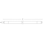 T5 LED Tube, 3ft, Frosted, Bypass, Type B, 16W, Single/Double Ended, Selectable CCT, 2100 Lumens